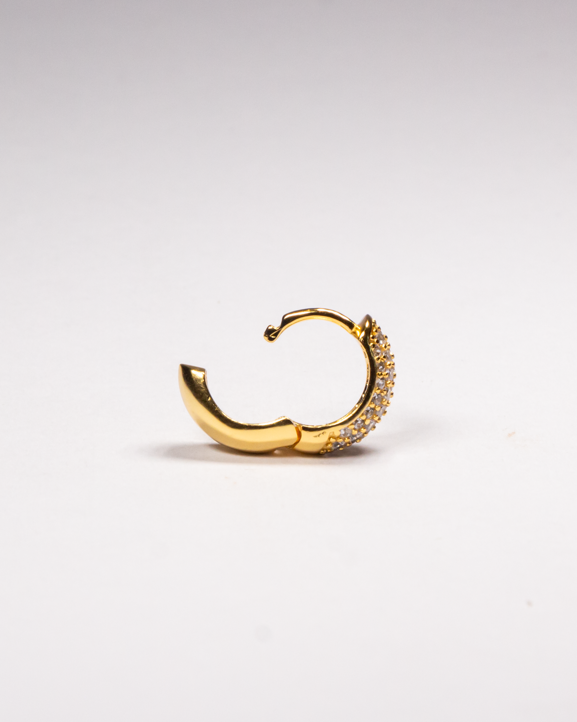 Orecchini Huggie Oro Pavé